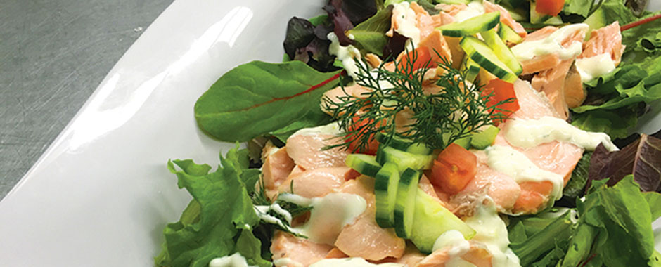Poached Salmon Salad