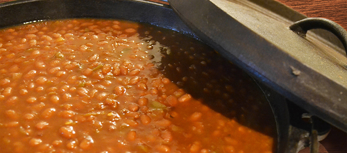 Peach BBQ Baked Beans