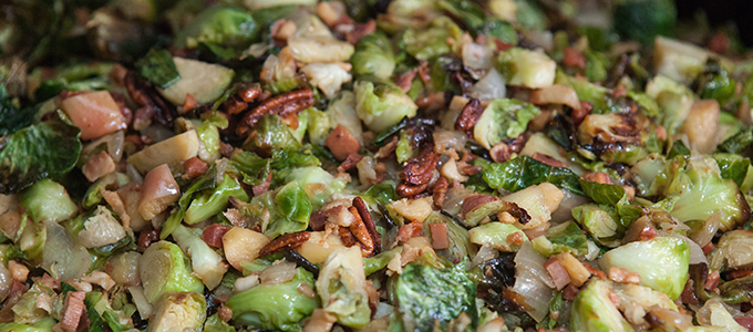 Roasted Brussels Sprouts, Pancetta & Apples