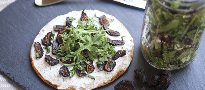 Fig & Goat Cheese Salad / Flatbread